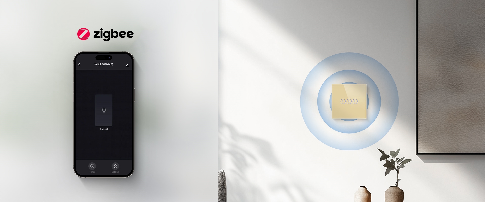 Melody Zigbee 3 Gang Touch Light Switch