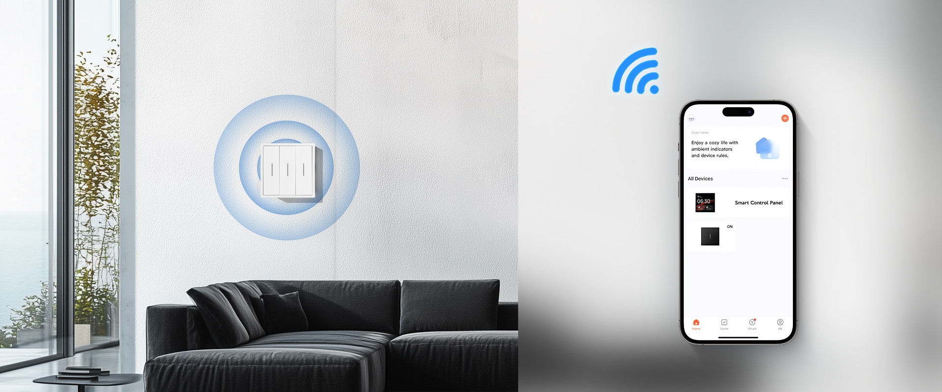 Scale 3 Gang Scale Wifi Light Switch Toggles Yandex with Alice