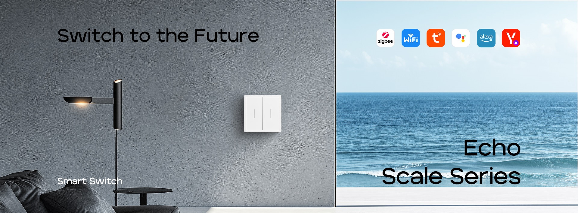 Scale 2 Gang Scale Wifi Light Switch Toggles Yandex with Alice